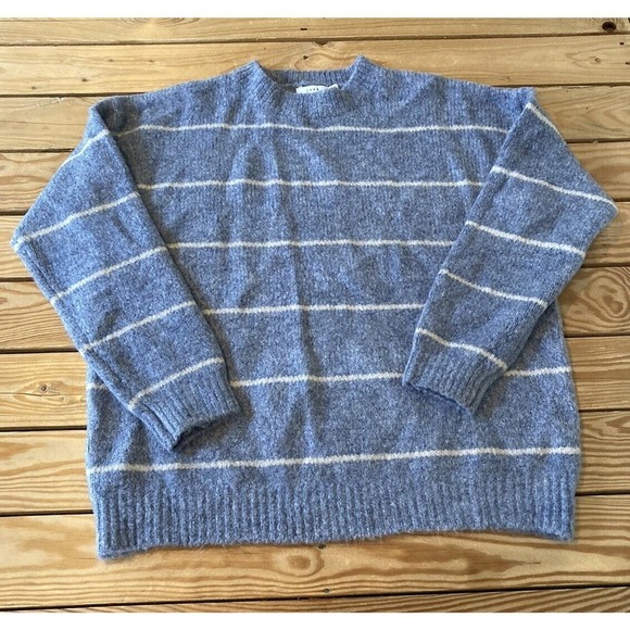 Lush Stripe Sweater Size Medium Women’s Blue - Picture 1 of 7